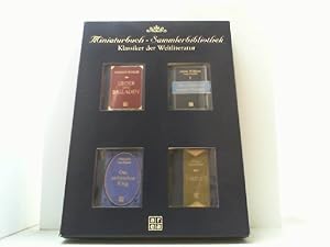 Imagen del vendedor de Klassiker der Weltliteratur. 4 Bndchen in der Originalkiste. Dabei: Schiller, Lieder und Balladen - Goethe, Die Leiden des jungen Werther - Kleist, Der zerbrochene Krug - Shakespeare, Hamlet. a la venta por Antiquariat Uwe Berg