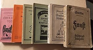 Feldpostausgabe Minibücher: 6 Bände: Faust I, Über den Tod, Aus dem Leben eines Taugenichts, Aus ...