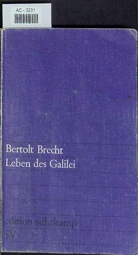Bild des Verkufers fr Leben des Galilei Schauspiel. AC-3231 zum Verkauf von Antiquariat Bookfarm