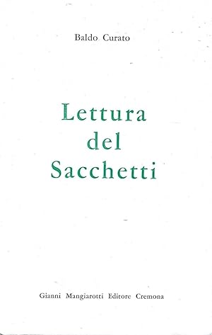 Lettura del Sacchetti