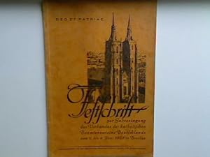 Imagen del vendedor de Breslau, die grte und bedeutendste Stadt Ostdeutschlands. - in : Festschrift zur Jahrestagung des Verbandes der katholischen Beamtenvereine Deutschlands vom 2. bis 4. Juni 1928 in Breslau. a la venta por books4less (Versandantiquariat Petra Gros GmbH & Co. KG)