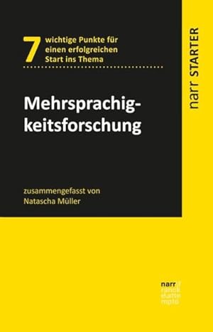 Seller image for Mehrsprachigkeitsforschung (narr STARTER) for sale by Studibuch