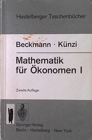 Bild des Verkufers fr Mathematik fr konomen I. Heidelberger Taschenbcher ; Bd. 56 zum Verkauf von books4less (Versandantiquariat Petra Gros GmbH & Co. KG)