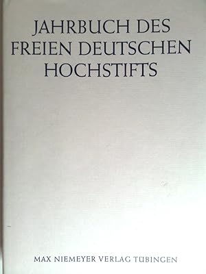 Image du vendeur pour Jahrbuch des Freien Deutschen Hochstifts 2008 mis en vente par Antiquariat Buchhandel Daniel Viertel