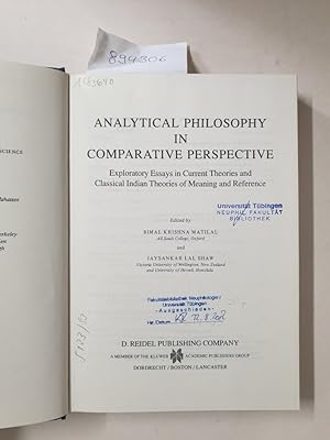 Imagen del vendedor de Analytical Philosophy in Comparative Perspective Exploratory Essays in Current Theories and Classical Indian Theories of Meaning and Reference (Synthese Library. Studies in Epistemology, Logic, Methodology, and Philosophy of Science 178) : a la venta por Versand-Antiquariat Konrad von Agris e.K.