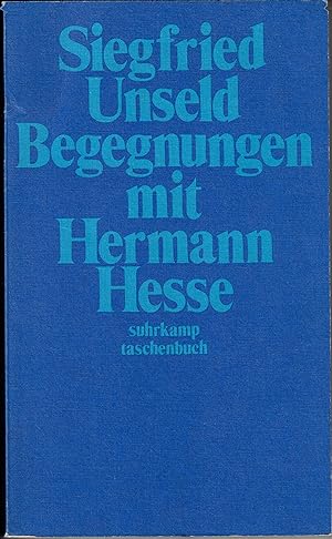 Bild des Verkufers fr Begegnungen mit Hermann Hesse. Suhrkamp Taschenbuch 218 zum Verkauf von Antiquariat Weinek