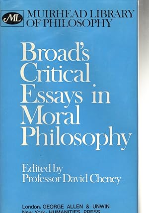 Bild des Verkufers fr Broad's Critical Essays on Moral Philosophy (Muirhead Library of Philosophy) zum Verkauf von Dorley House Books, Inc.