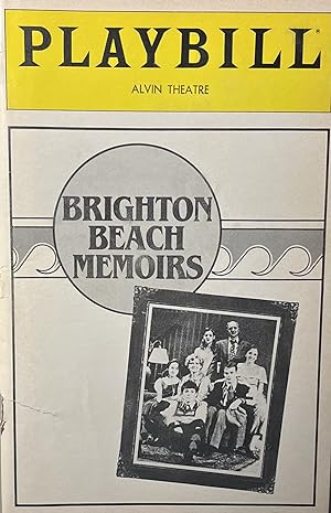 Playbill, April 1983, Volume 83, Number 4 for "Brighton Beach Memoirs" at The Alvin Theatre, New ...
