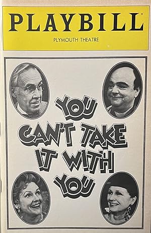 Playbill, April 1983, Volume 83, Number 4 for "You Can't Take It With You" at The Plymouth Theatr...