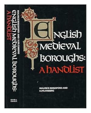 Bild des Verkufers fr English Mediaeval Boroughs: A Handlist zum Verkauf von WeBuyBooks