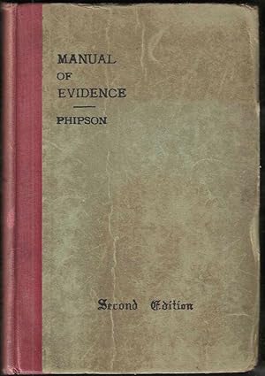 Manual of the Law of Evidence for the Use of Students