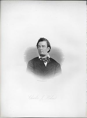 Bild des Verkufers fr Honorable Charles F. Helm Portrait, Steel Engraving, with Facsimile Signature zum Verkauf von Legacy Books