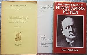 Seller image for Techniques of Ambiguity in the Fiction of Henry James, Referential Ambiguity in Pronouns as a Literary Device in Henry James's The Golden Bowl and The Insecure World of Henry James for sale by Jonathan Frost Rare Books Limited