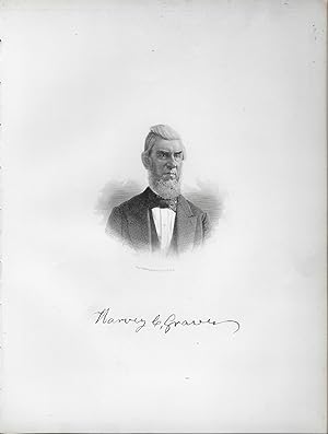 Immagine del venditore per Harvey Cloud Graves Portrait, Steel Engraving, with Facsimile Signature venduto da Legacy Books