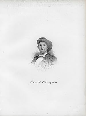 General John Hunt Morgan Portrait, Steel Engraving, with Facsimile Signature