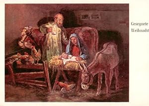 Bild des Verkufers fr Postkarte Carte Postale 73928166 Krippe Weihnachtskrippe Crib Copier Gesegnete Weihnachten zum Verkauf von Versandhandel Boeger