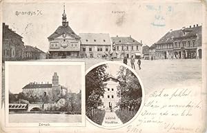 Postkarte Carte Postale 73934644 Brandys nad Labem-Stara Boleslav Brandeis Elbe CZ Namesti Zamek ...