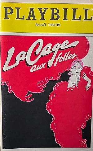 Playbill, September 1983, Volume 1, Number 12 for "La Cage aux Folles" " at The Palace Theatre, N...