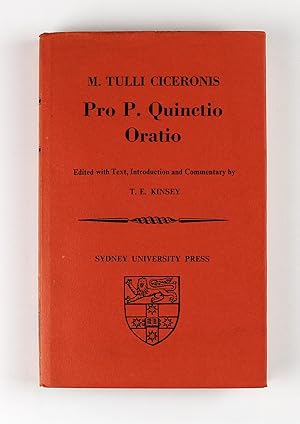 Image du vendeur pour Pro P. Quinctio Oratio edited with a text and commentary by T.E. Kinsey mis en vente par Gotcha By The Books