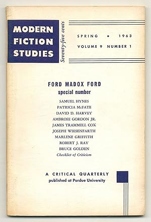 Seller image for Modern Fiction Studies - Vol. IX, No. 1, Spring 1963: Ford Madox Ford Number for sale by Between the Covers-Rare Books, Inc. ABAA