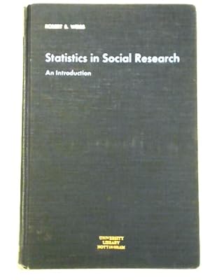 Bild des Verkufers fr Statistics in Social Research: Introduction zum Verkauf von World of Rare Books
