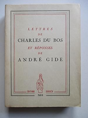 Imagen del vendedor de Lettres de Charles DU BOS et rponses d'Andr GIDE a la venta por Arnaud Mary