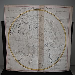 "Carte de L'Hemisphere Austral Montrant les Routes des Navigateurs les plus Celebres Par le Capit...