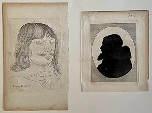 Antique print, etching | Two portraits, published ca. 1790, 1 p.