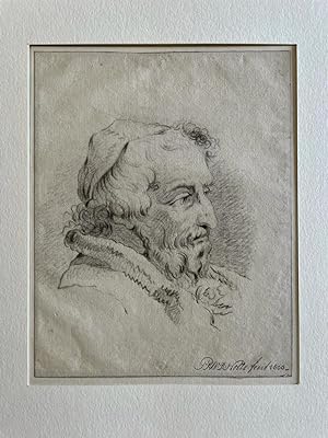 Antique drawing | Profile of a prelate, 1800, 1 p.