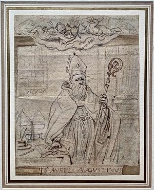 Seller image for Antique drawing | Saint Augustine, ca. 1620, 1 p. for sale by Antiquariaat Arine van der Steur / ILAB