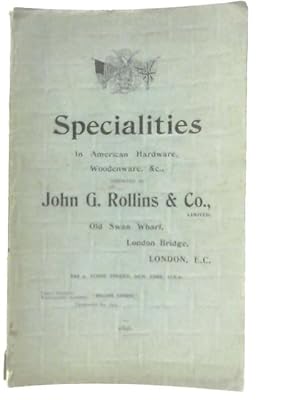 Bild des Verkufers fr Specialities In American Hardware, Woodenware &c. Imported by John G. Rollins & Co. zum Verkauf von World of Rare Books