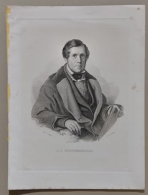 Portrait: J.J. Wolfensberger. Gem. v. E. Zeller. Gest. v. H. Meyer. Kupferstich.