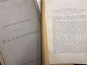 Bijzonderheden betreffende het leven van Dr. G.C. B. Suringar/De studiereis van Dr. Gerard Conrad...