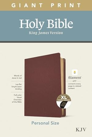 Seller image for KJV Personal Size Giant Print Holy Bible (Red Letter, Genuine Leather, Burgundy, Indexed): Includes Free Access to the Filament Bible App Delivering Study Notes, Devotionals, Worship Music, and Video [Leather Bound ] for sale by booksXpress