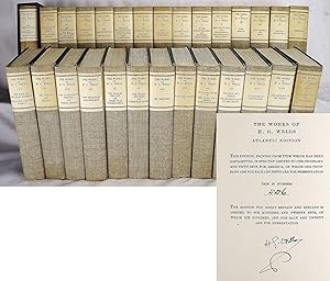 The Works of H. G. Wells (Signed by Author) (28 volumes complete)