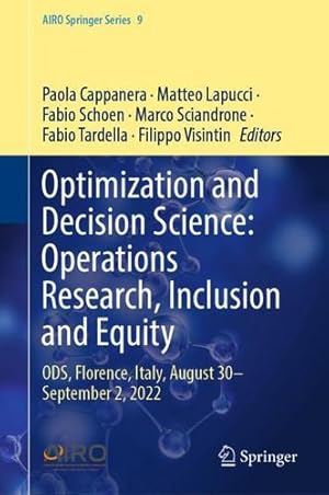 Seller image for Optimization and Decision Science: Operations Research, Inclusion and Equity: ODS, Florence, Italy, August 30September 2, 2022: 9 (AIRO Springer Series, 9) [Hardcover ] for sale by booksXpress