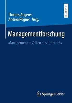 Seller image for Managementforschung: Management in Zeiten des Umbruchs (German Edition) [Hardcover ] for sale by booksXpress