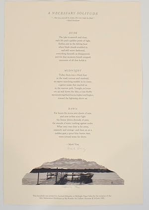 A Necessary Solitude (Signed Broadside)