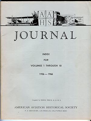 AAHS Journal Index for Volumes 1 through 20 1956-1975 (2 Volumes)