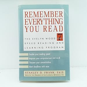 Seller image for Remember Everything You Read: The Evelyn Wood 7-Day Speed Reading and Learning Program for sale by Cat On The Shelf
