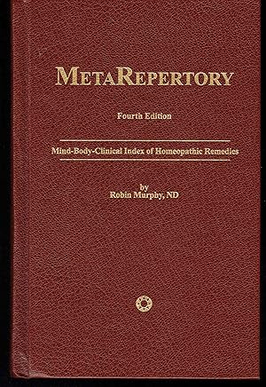 Seller image for MetaRepertory: Mind-Body-Clinical Index of Homeopathic Remedies for sale by Hyde Brothers, Booksellers