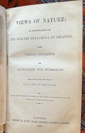 Views Of Nature: Or Contemplations on The Sublime Phenomena of Creation with Scientific Illustrat...