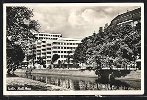 Ansichtskarte Berlin-Tiergarten, Flusspartie am Shell-Haus