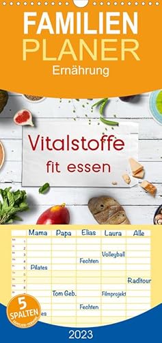 Bild des Verkufers fr Familienplaner Vitalstoffe - fit essen (Wandkalender 2023 , 21 cm x 45 cm, hoch) : Sich gesund, fit und schlank essen mit den Vitalstoff strksten Lebensmitteln (Monatskalender, 14 Seiten ) zum Verkauf von AHA-BUCH GmbH