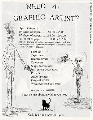 Need a Graphic Artist? (Original flyer advertising graphic design services, San Francisco, circa ...