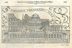 VERONA. "Theatrum Veronese, 1549". Querschnitt durch das antike Theater.