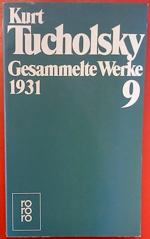 Seller image for Gesammelte Werke Band 9: 1931. Sonderausgabe. for sale by biblion2