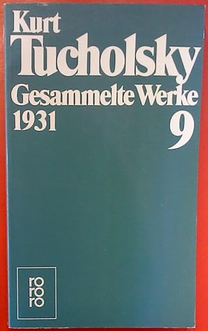 Bild des Verkufers fr Gesammelte Werke Band 9: 1931. Sonderausgabe. zum Verkauf von biblion2