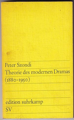 Seller image for Theorie des modernen Dramas (1880 - 1950) for sale by Kultgut