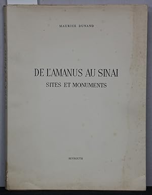 Bild des Verkufers fr De l'Alamanus au Sinai. Sites et monuments. zum Verkauf von Antiquariat  Braun